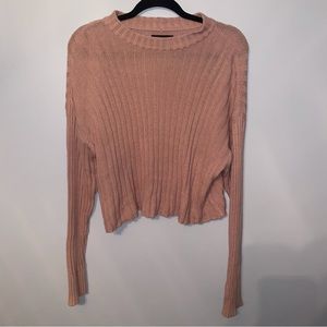 American Eagle Light Pink Sweater Size: Small